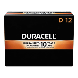 Duracell Coppertop D Alkaline Batteries, Box of 12, Case of 6 Boxes