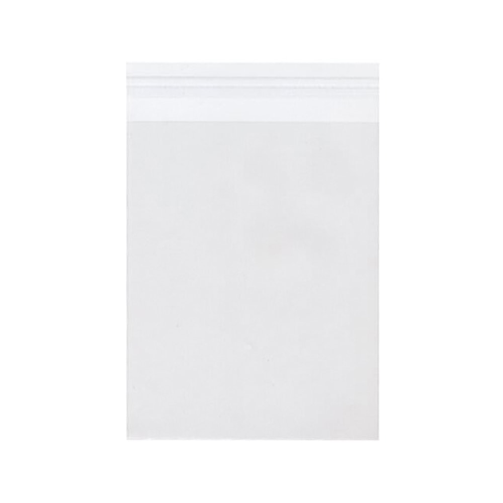 JAM Paper Self-Adhesive Cello Sleeve Envelopes, 6 7/16in x 8 1/4in, Clear, Pack Of 100