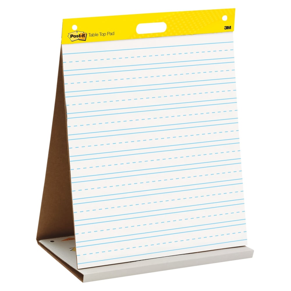Post-it Super Sticky Easel Pad, 20 in x 23 in, 1 Pad, 20 Sheets/Pad, Primary Ruled, Great for Virtual Teachers and Students, White
