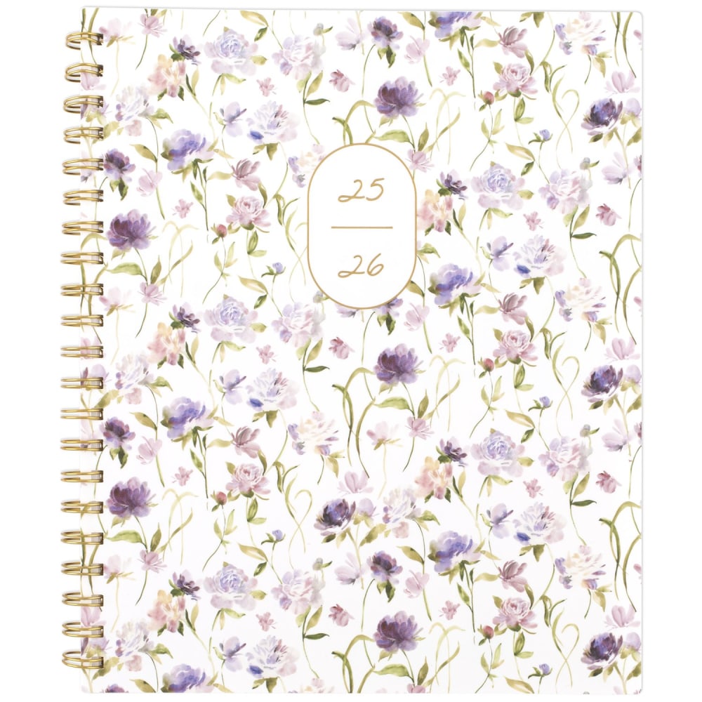 Leah Bisch for Cambridge Academic 2025-2026 Weekly Monthly Planner, Petite Floral, Large, 8 1/2in x 11in