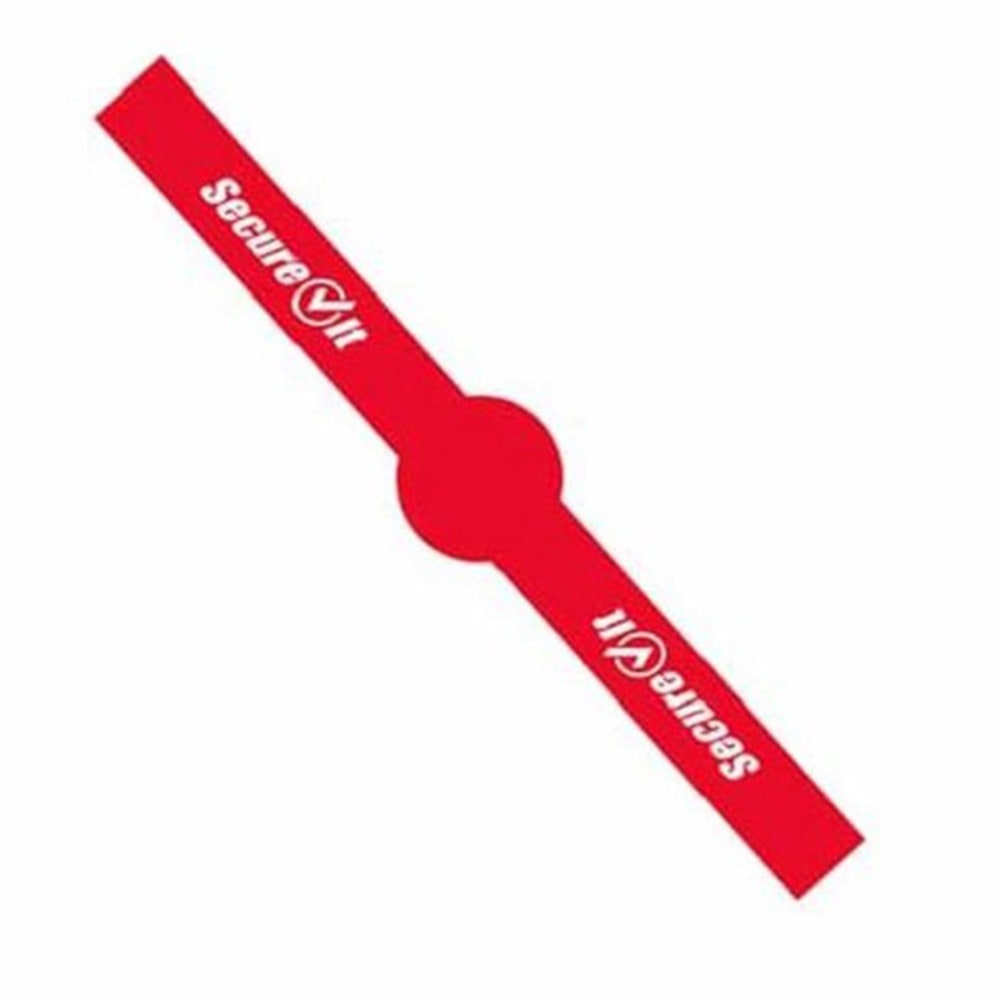 National Checking Company SecureIt Tamper-Evident Labels, 1in x 7in, Red, 250 Labels Per Roll, Pack Of 2 Rolls