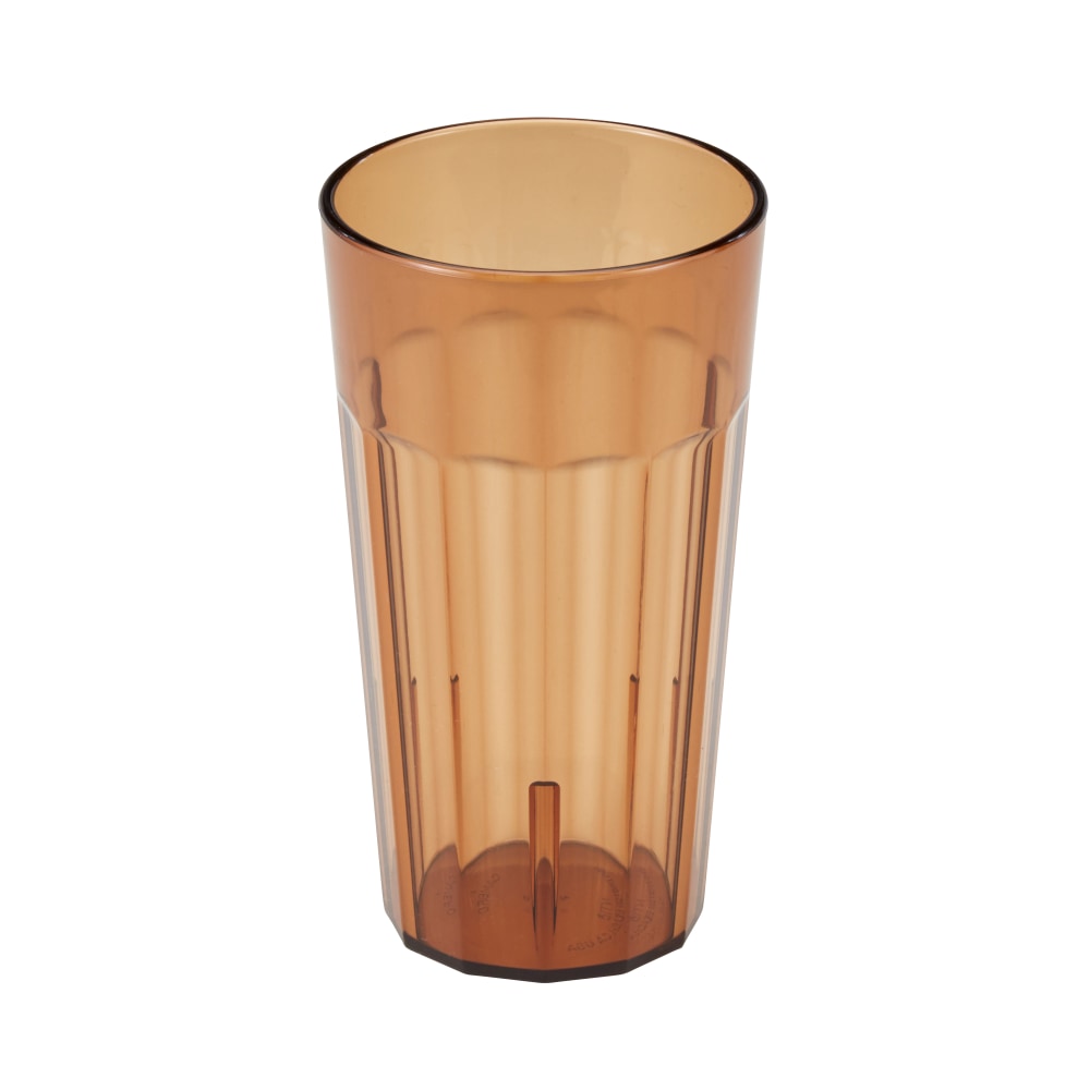 Cambro Newport Styrene Tumblers, 16 Oz, Amber, Pack Of 36 Tumblers