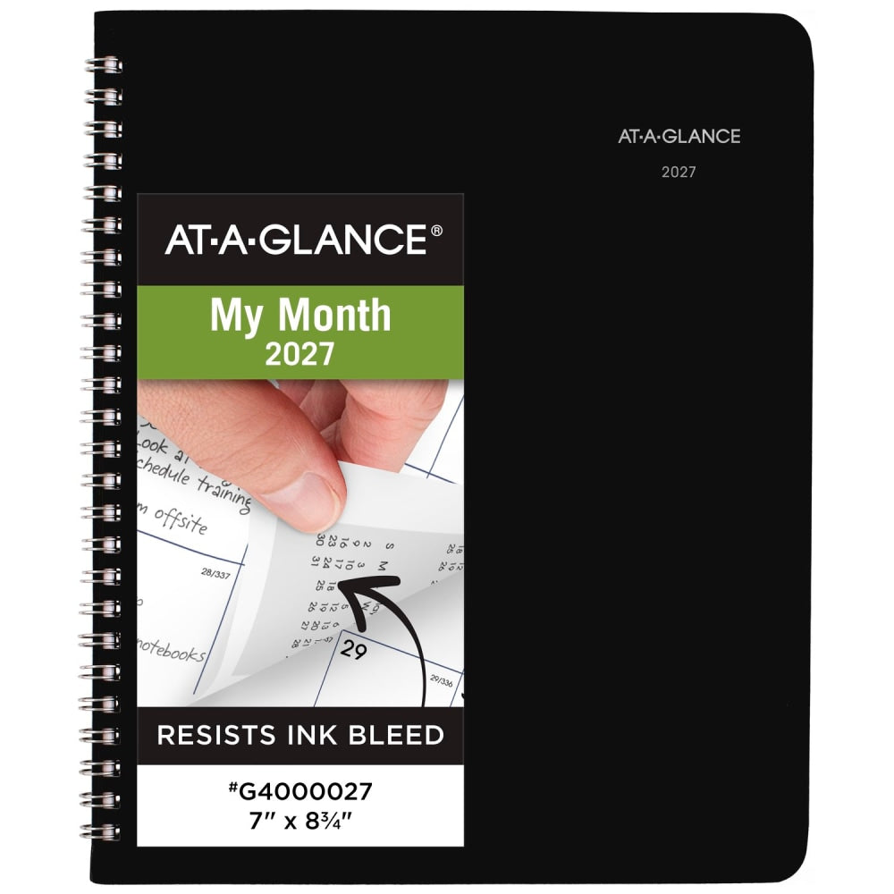 AT-A-GLANCE DayMinder 2027 Monthly Planner, Black, Medium, 7in x 8 3/4in