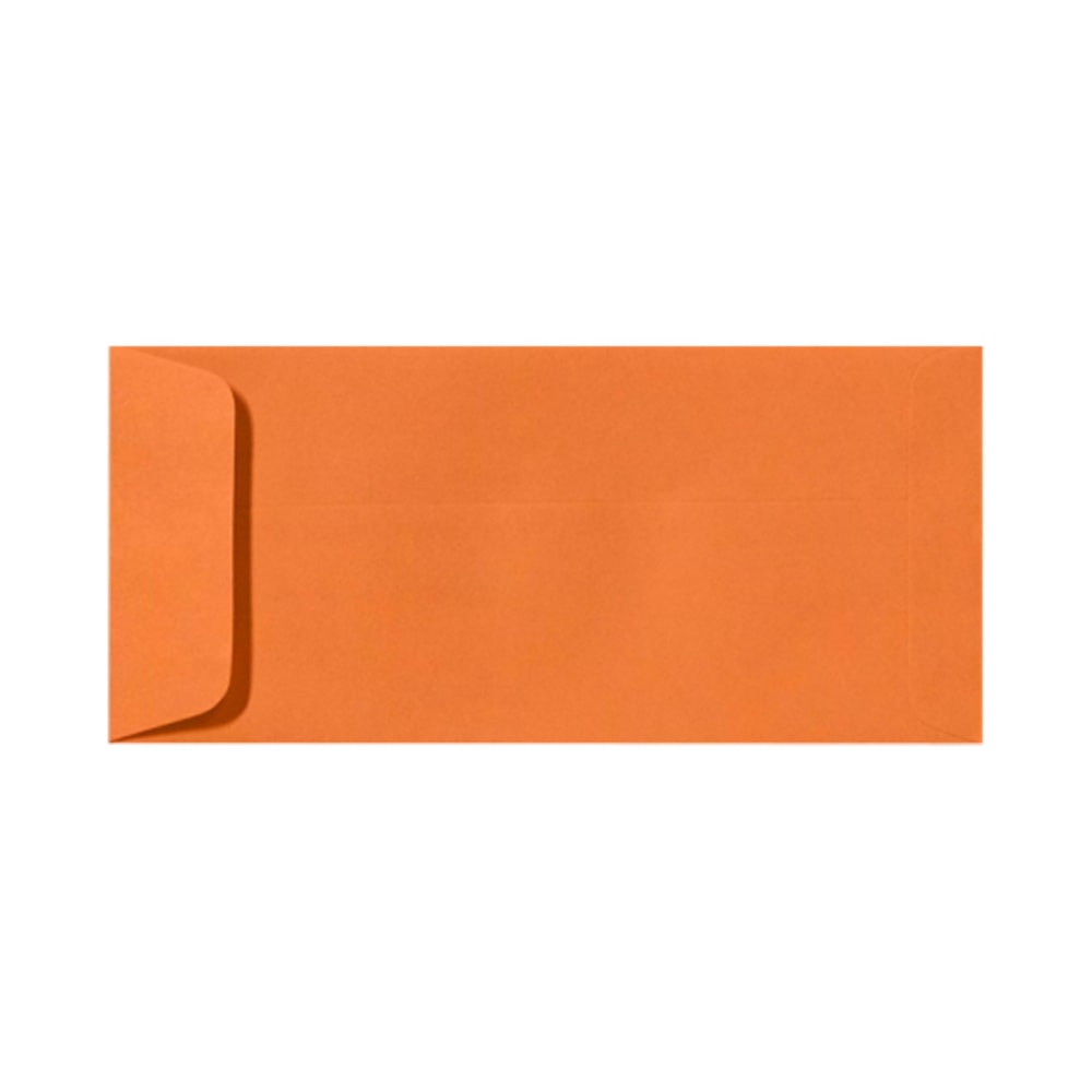 LUX Open-End Envelopes, #10, Peel & Press Closure, Mandarin Orange, Pack Of 500