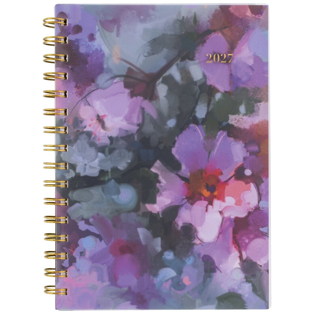 Mead Cambridge Blush Blossom 2027 Weekly Monthly Planner, Small, 5 1/2in x 8 1/2in