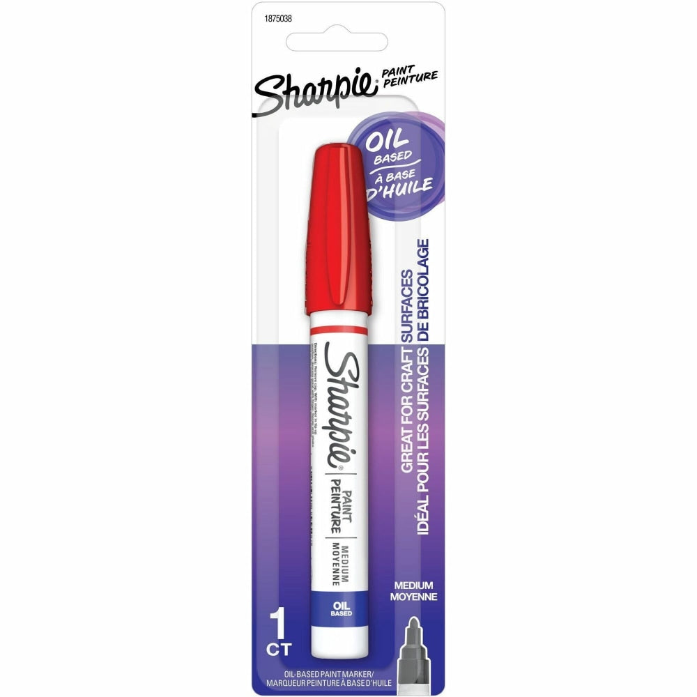 Sharpie Oil-Based Paint Marker - Medium Marker Point - Red Ink - Oil Based