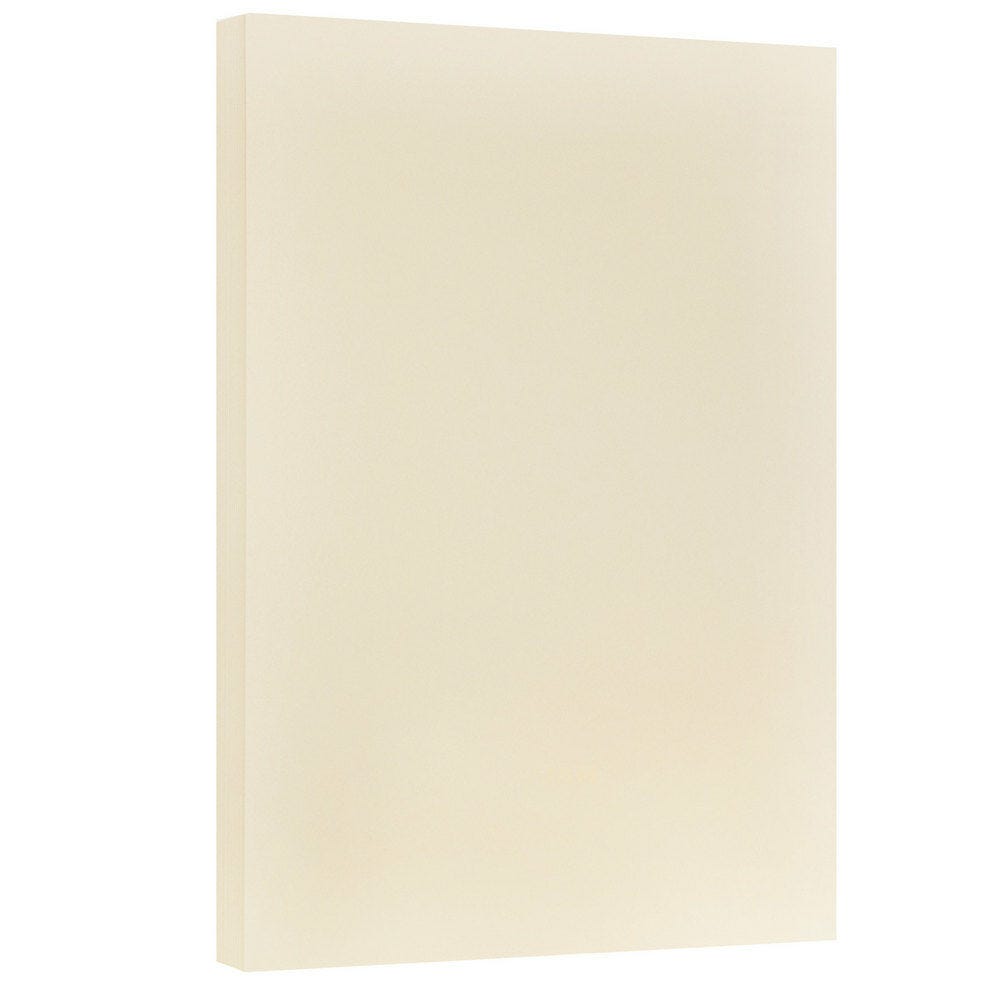 JAM Paper Vellum Bristol Card Stock, Ivory, Ledger (11in x 17in), 67 Lb, Pack Of 250