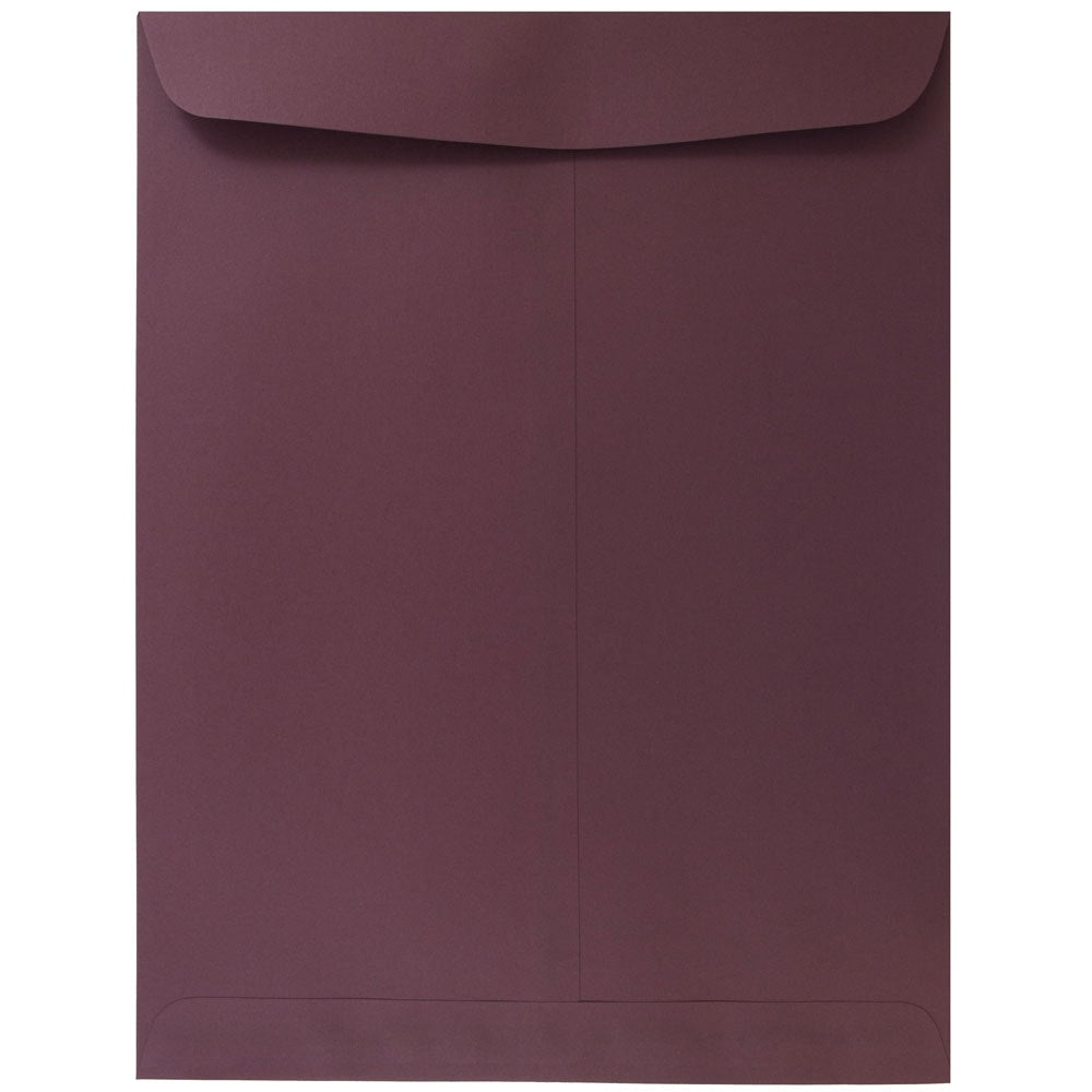 JAM Paper Open-End 9in x 12in Catalog Envelopes, Gummed Seal, Burgundy, Pack Of 10