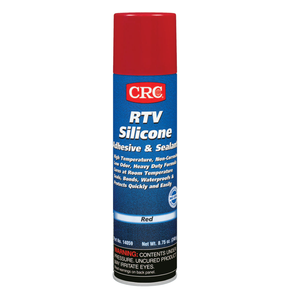 CRC RTV Silicone Adhesive/Sealants, 8 Oz Tube, Red, Pack Of 12 Tubes