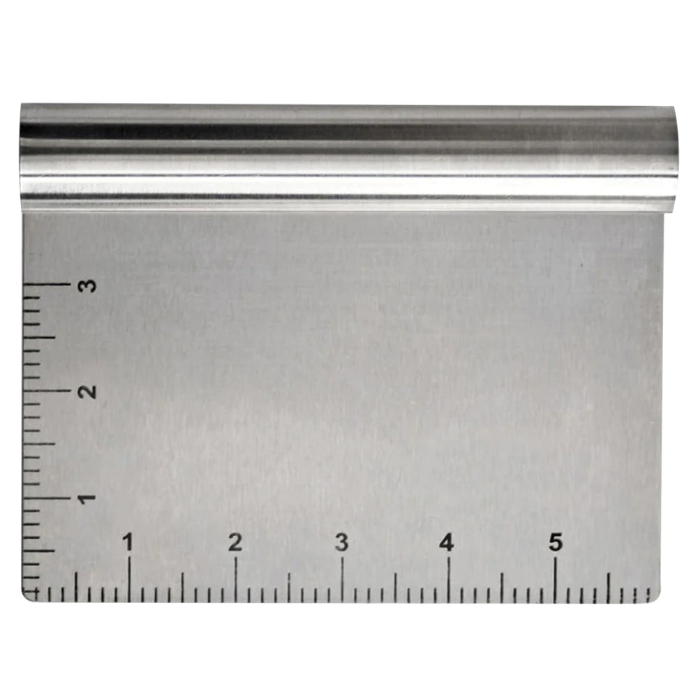Better Houseware Dough Scraper/Cutter, 6in x 4in, Silver