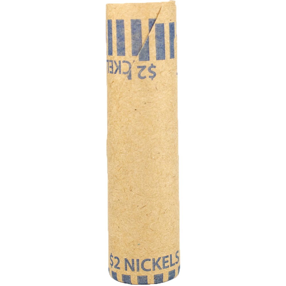 Control Group Crimped-End Coin Wrappers, Nickels, Blue, Pack Of 1,000 Wrappers