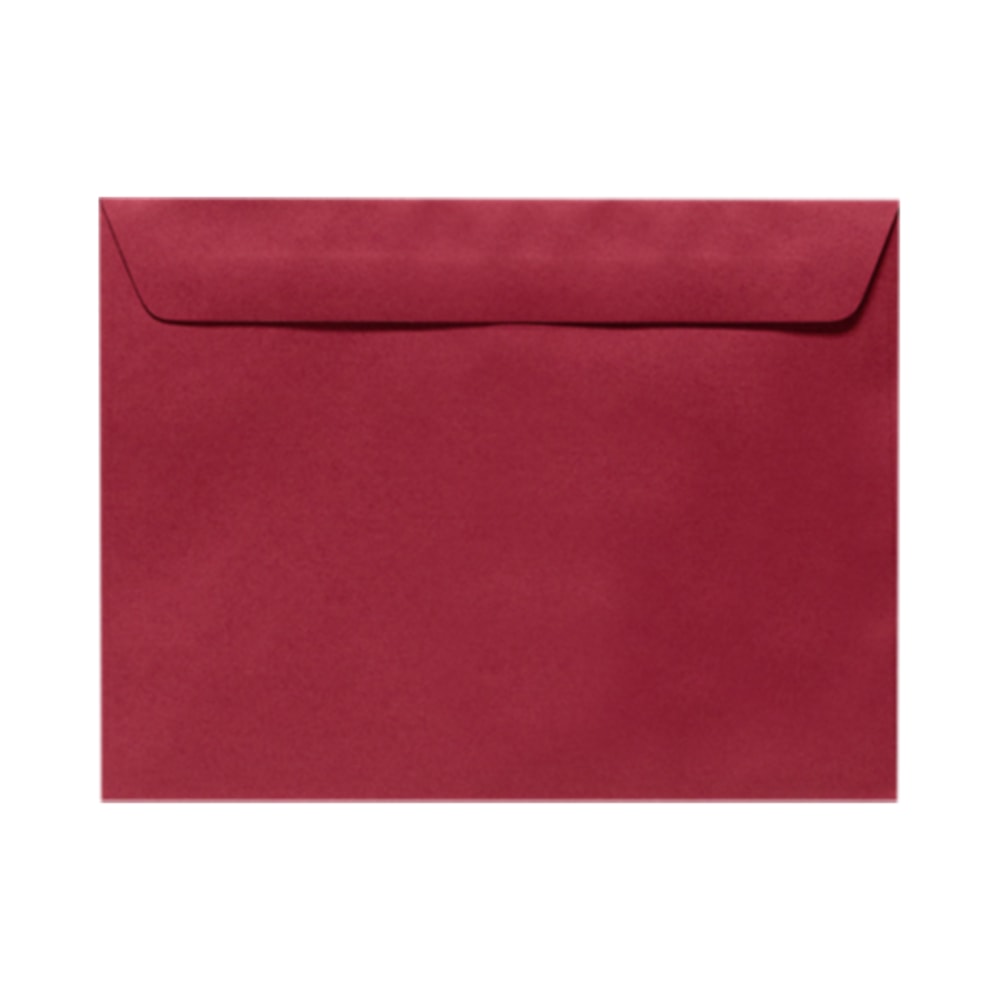 LUX Booklet 9in x 12in Envelopes, Gummed Seal, Garnet Red, Pack Of 500