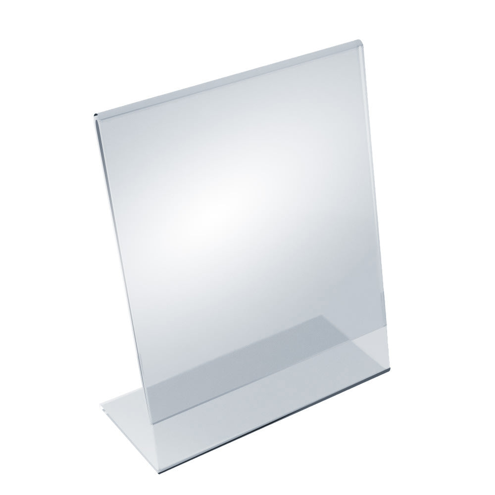 Azar Displays Acrylic L-Shaped Sign Holders, 11in x 8 1/2in, Clear, Pack Of 10