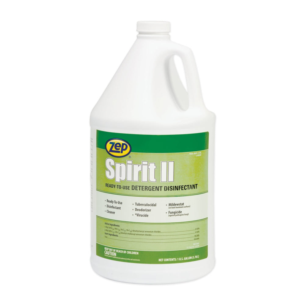 Zep Spirit II Disinfectant, 1 Gallon, Case Of 4 Containers