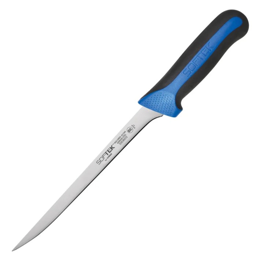 Winco Sof-Tek Fillet Knife, 8in, Blue/Black