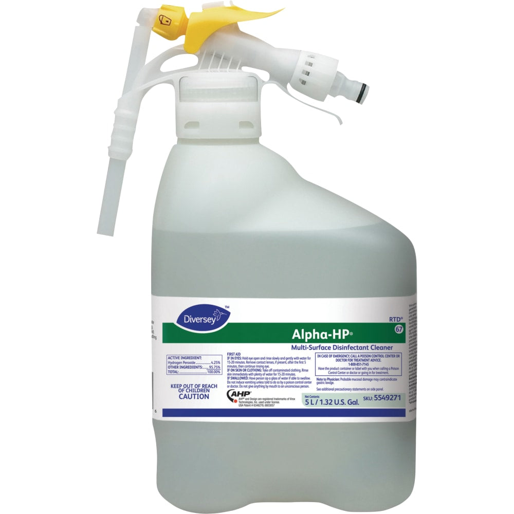 Alpha-HP Concentrated Multi-Surface Disinfectant Cleaner, Citrus Scent, 5,000 mL/169 oz Bottle