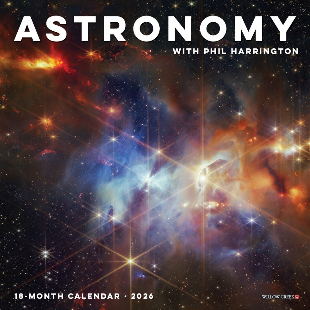 2026 Willow Creek Press Monthly Mini Wall Calendar, 7in x 7in, Astronomy, January To December, 53430