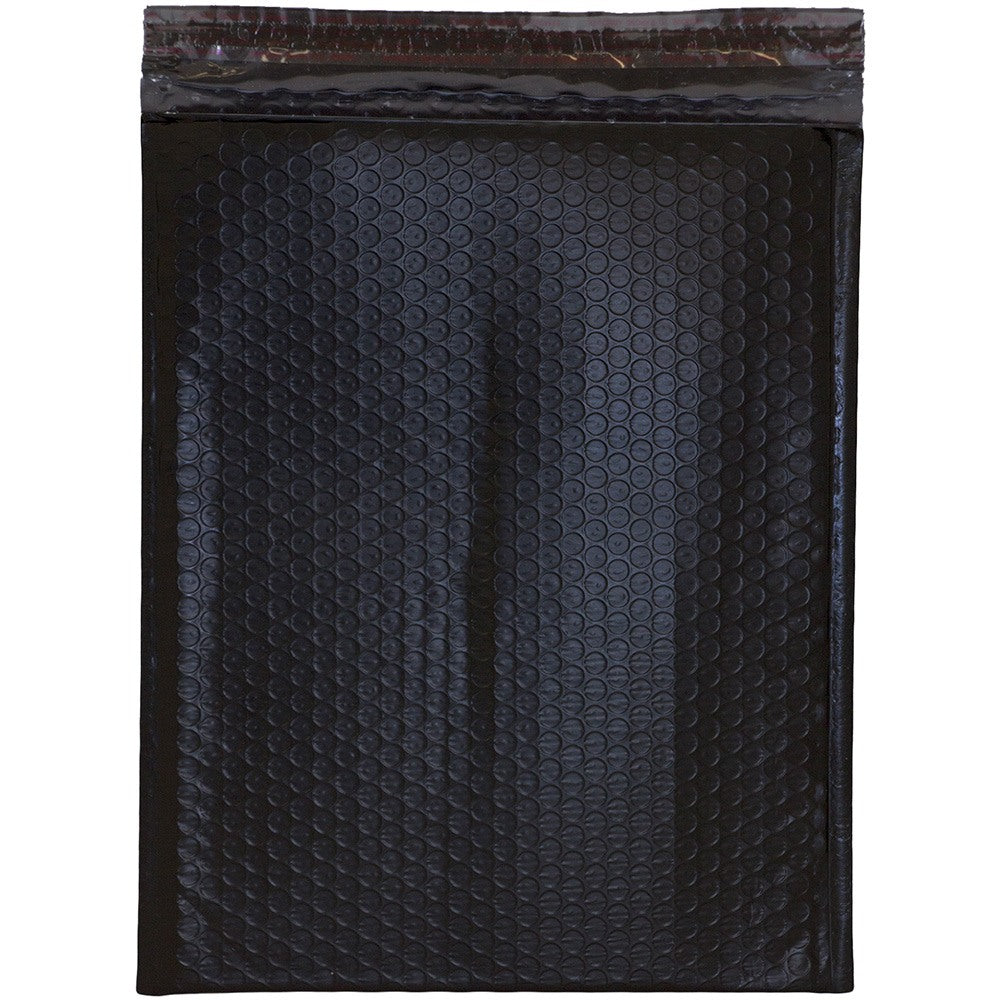 JAM Paper Open-End Bubble Envelopes, 10in x 13in, Black, Pack Of 12