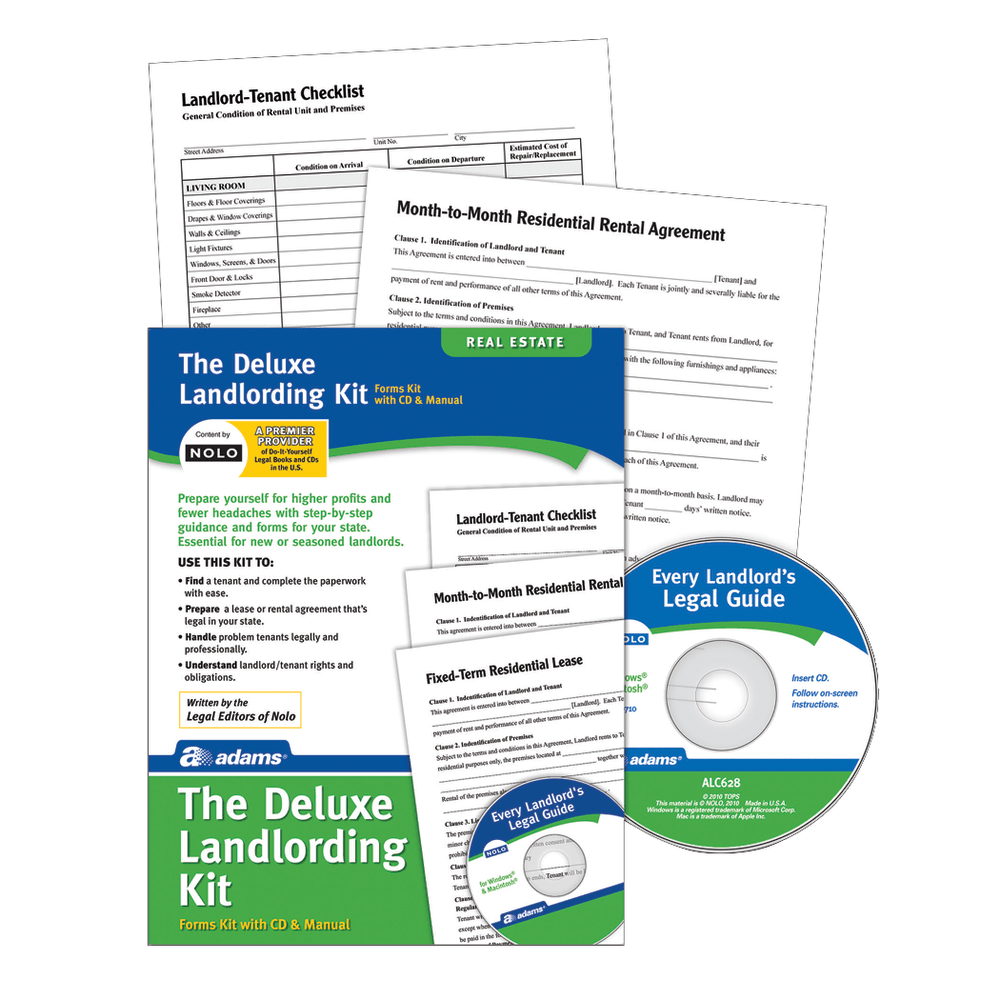 Adams Landlording Kit, Forms and Instructions