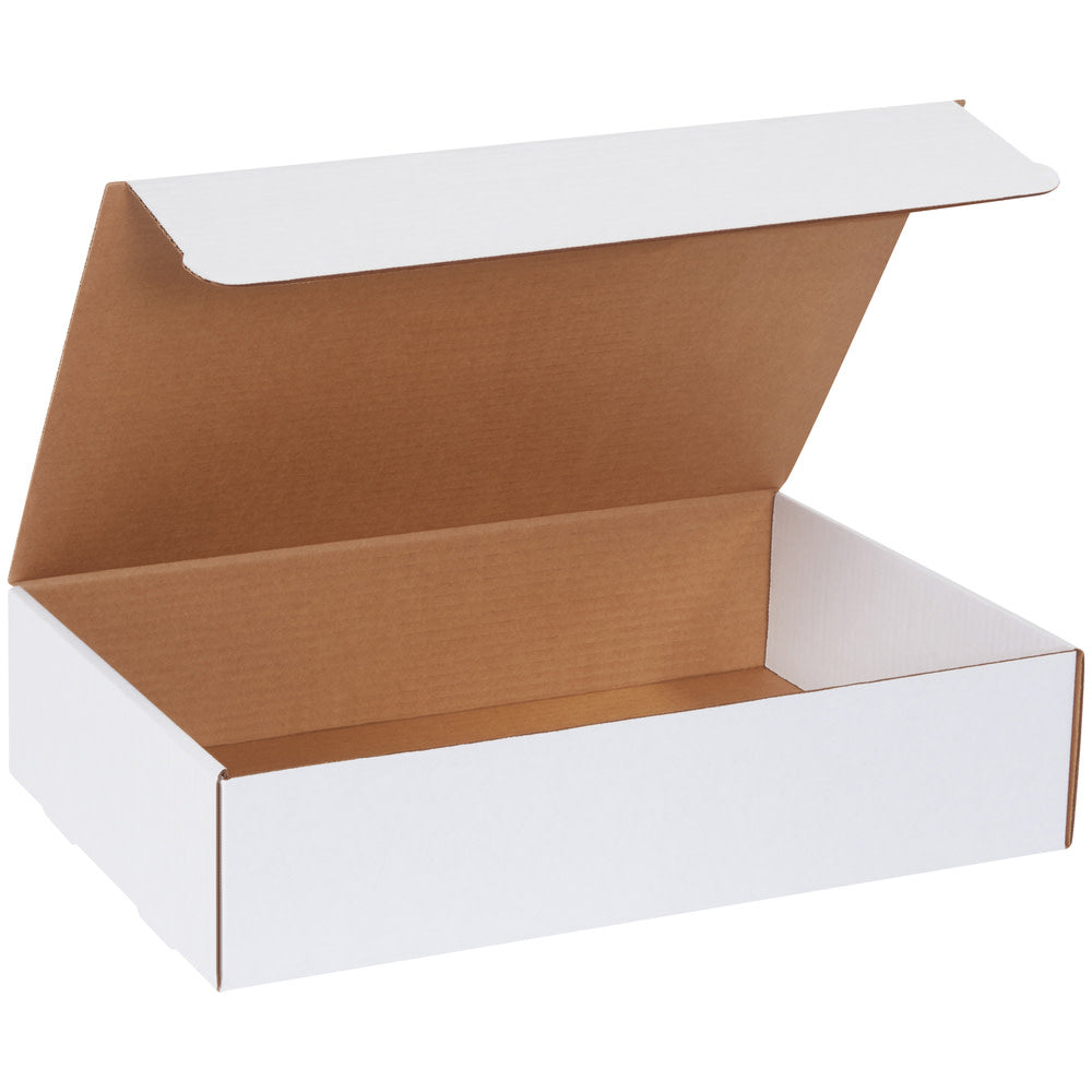 Partners Brand White Literature Mailers, 17 1/8in x 11 1/8in x 4in, Pack Of 50
