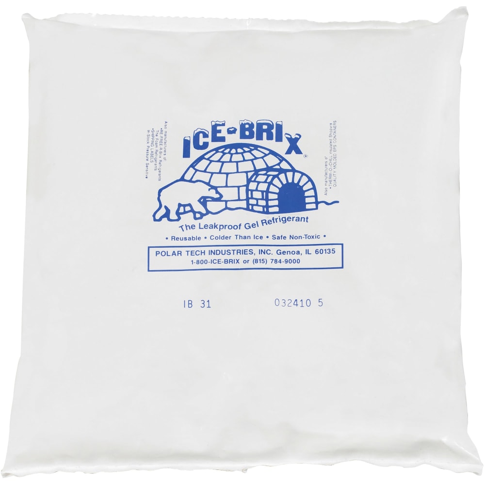 Ice-Brix Cold Packs, 32 oz, 8in x 8in x 1 1/2in, Box Of 9