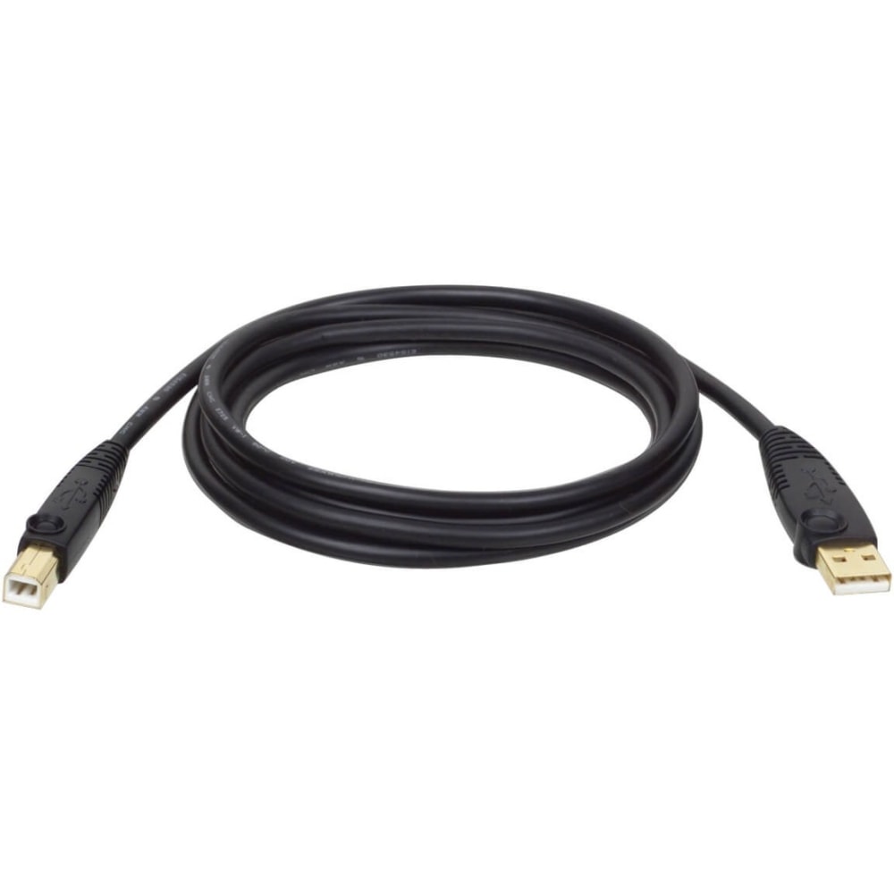 Tripp Lite U022-010 Gold USB 2.0 A/B Cable, 10 ft.
