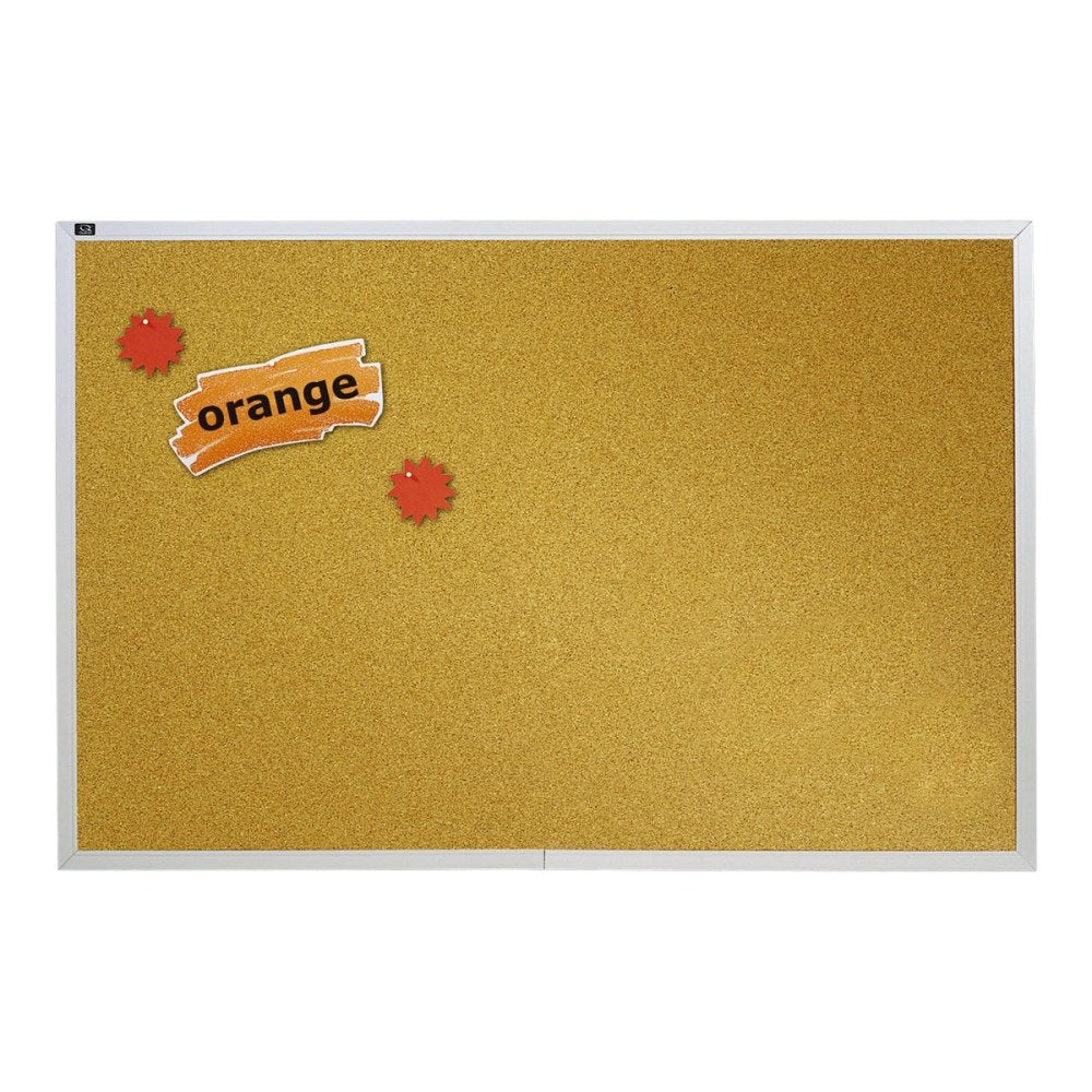Quartet Education Cork Bulletin Board, 96in x 48in, Aluminum Frame With Silver Finish