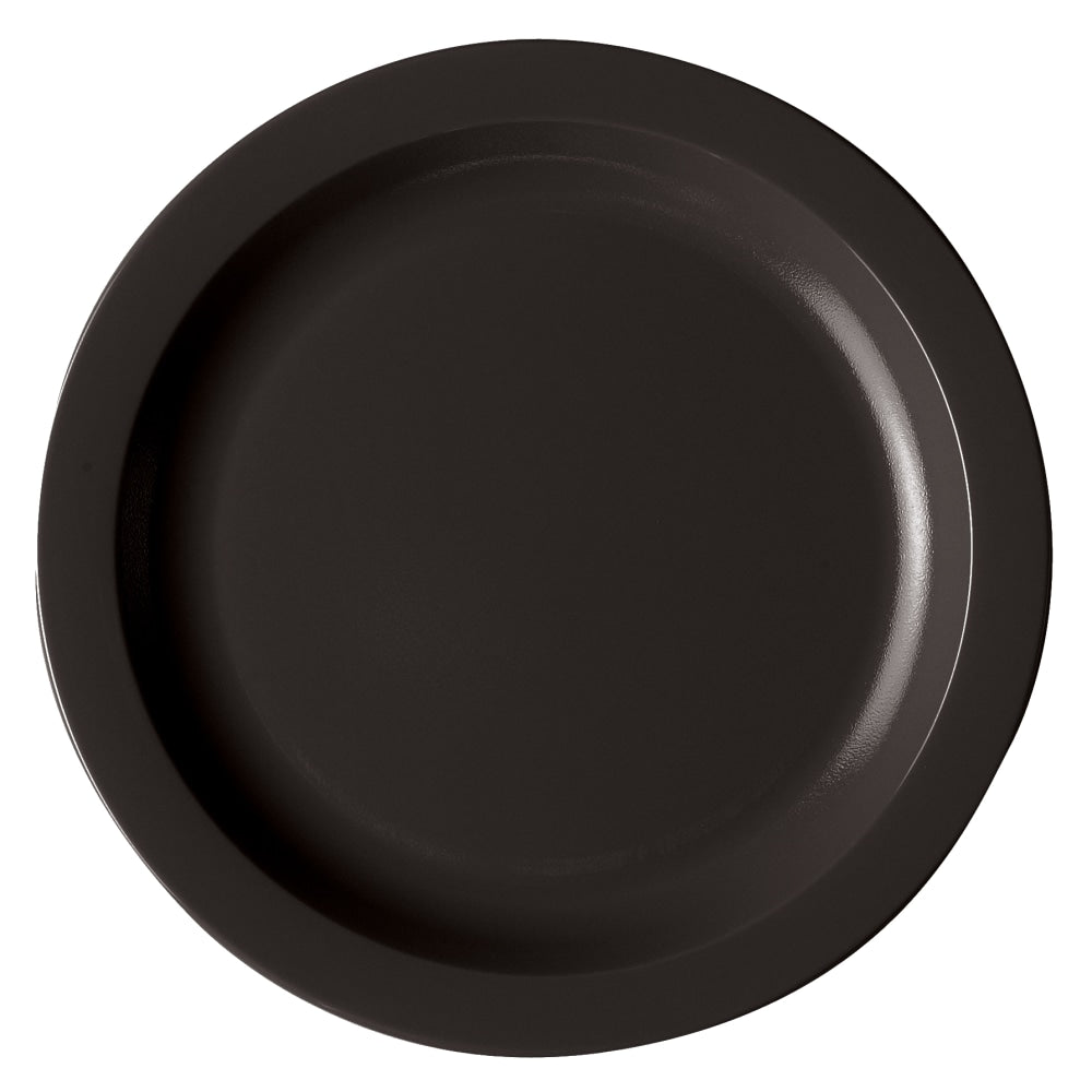 Cambro Camwear Round Dinnerware Plates, 10in, Black, Set Of 48 Plates