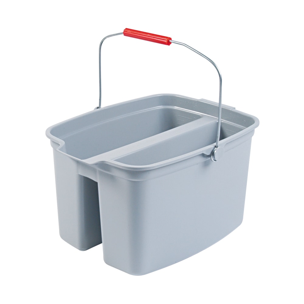 Rubbermaid Brute Double Utility Pail, 17 Qt, Gray