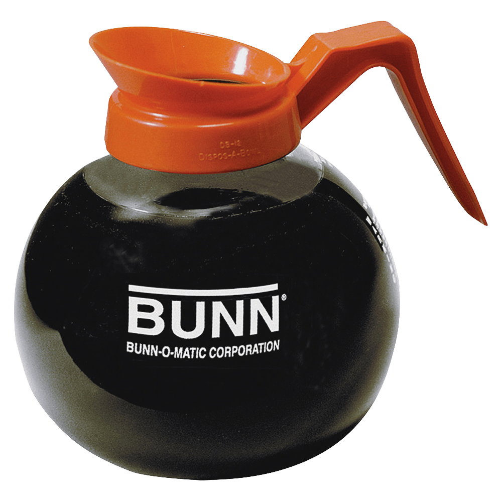 Bunn Pour-O-Matic 12-Cup Decanter, Decaffeinated, Clear/Orange