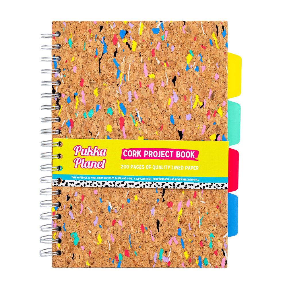 Pukka Pads B5 Project Book, Cork, 7in x 10in, 5-Subject, 200 Pages