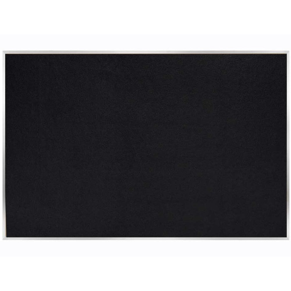 Ghent Rubber Bulletin Board, 48 1/2in x 72 1/2in, 90% Recycled, Black Satin Aluminum Frame
