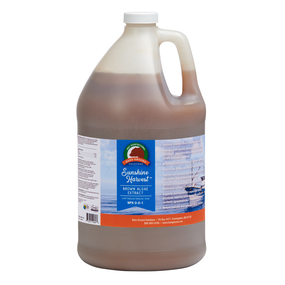 Just Scentsational NPK 0-0-1 Brown Algae Extract With Natural Salicylic Acid, 128 Oz