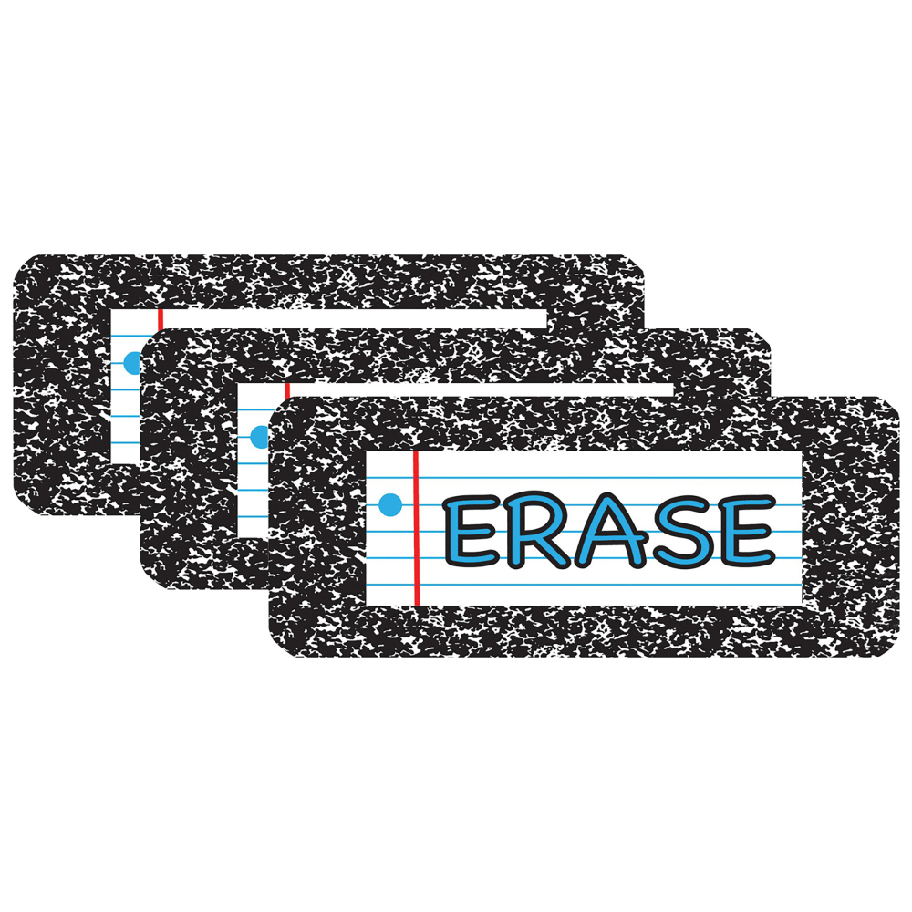 Ashley Productions Magnetic Whiteboard Eraser, 2in x 5in, Composition, Pack Of 3
