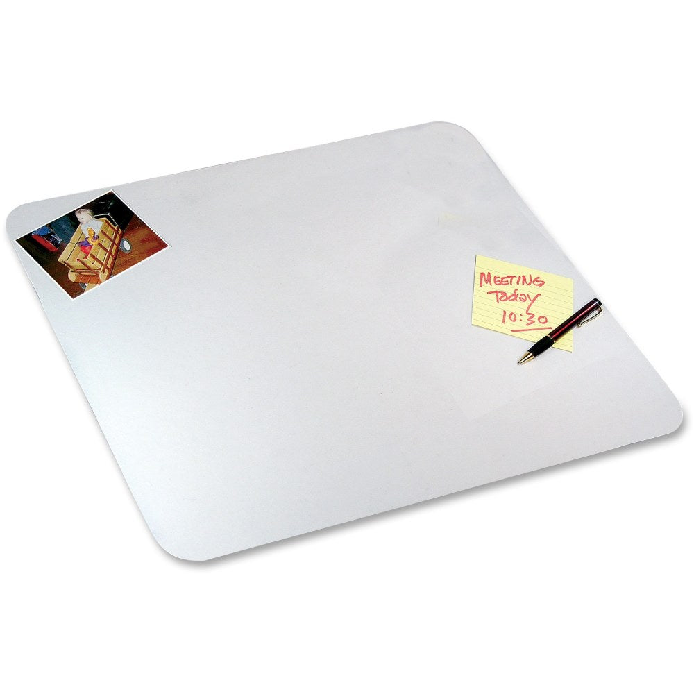 Artistic Eco-Clear Desk Pad With Antimicrobial Protection, 19inH x 24inW, Frosted Clear