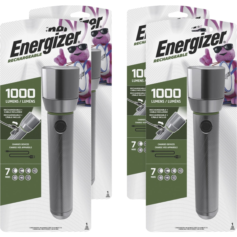 Eveready Vision HD Rechargeable LED Flashlight - LED - 1000 lm Lumen - Battery Rechargeable - Battery, USB - ENPMHRL7CT