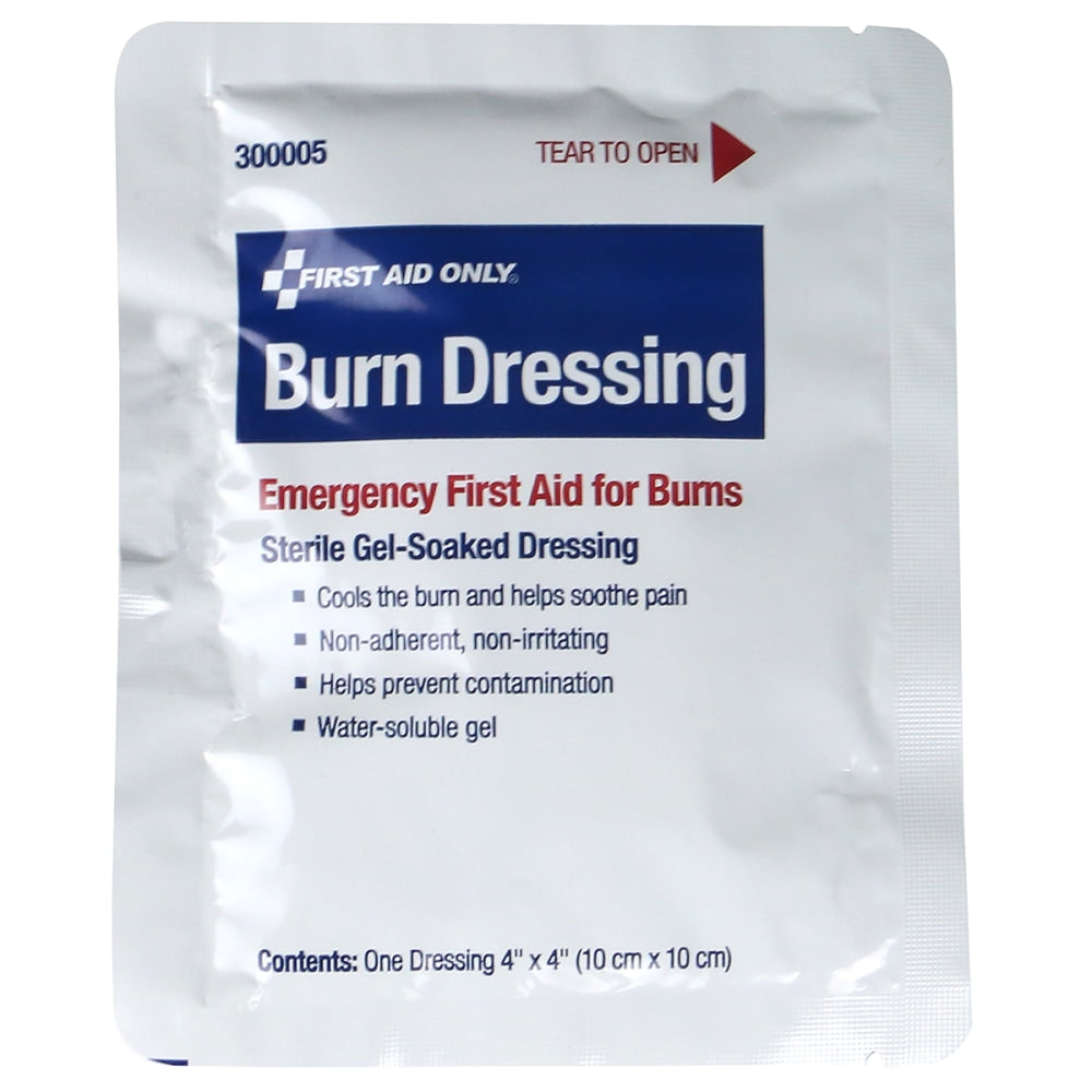 First Aid Only Burn Dressing, 4in x 4in, White