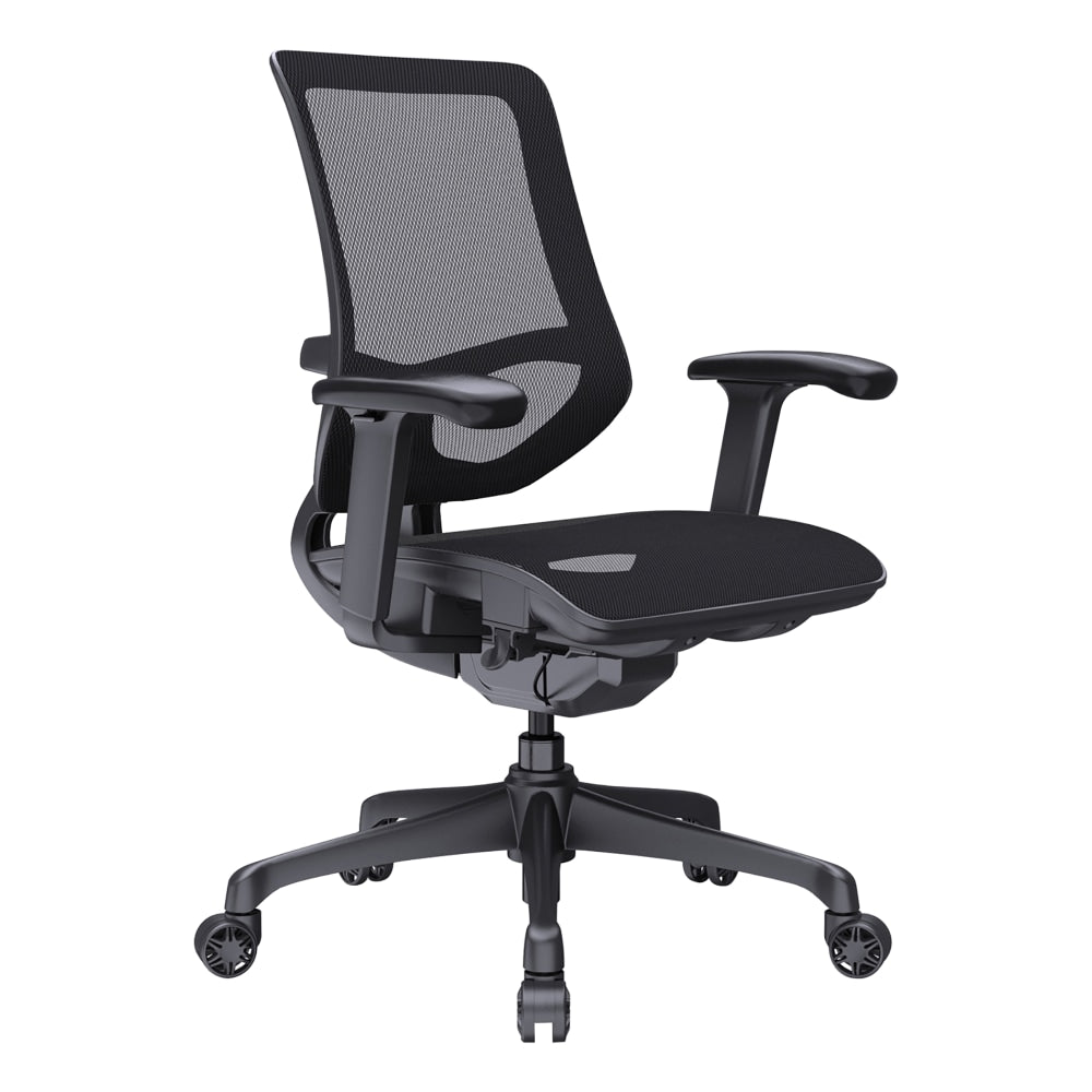 WorkPro 1000 Series Ergonomic Mesh/Mesh Mid-Back Task Office Chair, Black/Black, BIFMA Compliant