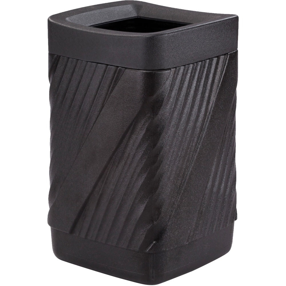 Safco Twist Waste Receptacle - 32 gal Capacity - Removable Lid, Durable, UV Resistant, Fade Resistant - 9372BL