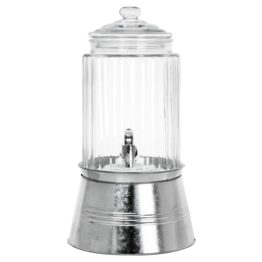 Gibson Home Cheyenne 2-Piece Beverage Dispenser, 230 Oz, Clear