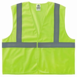 Ergodyne GloWear 8205HL-ECO Polyester Hi-Vis Vest, L/XL, 100% Recycled, Lime