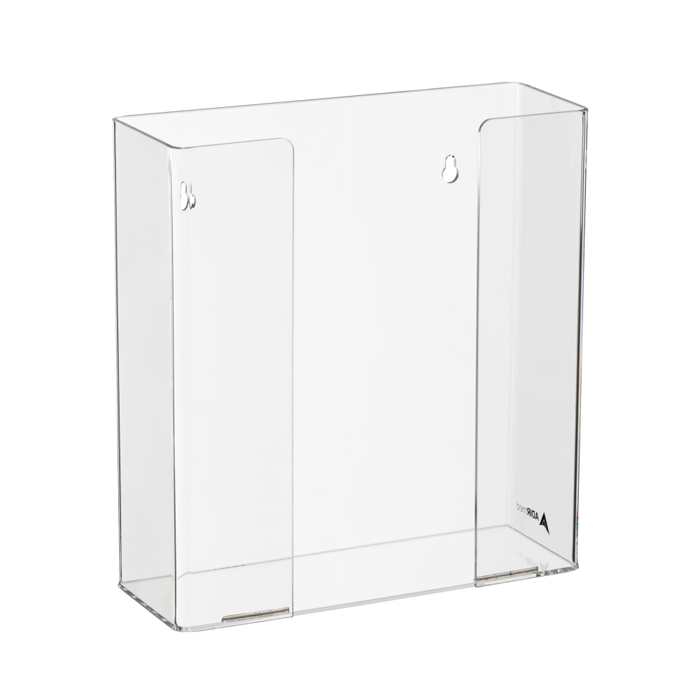 Alpine AdirMed Double Box Capacity Acrylic Glove Dispenser, 10-13/16inH x 10-1/4inW x 3-1/2inD, Clear