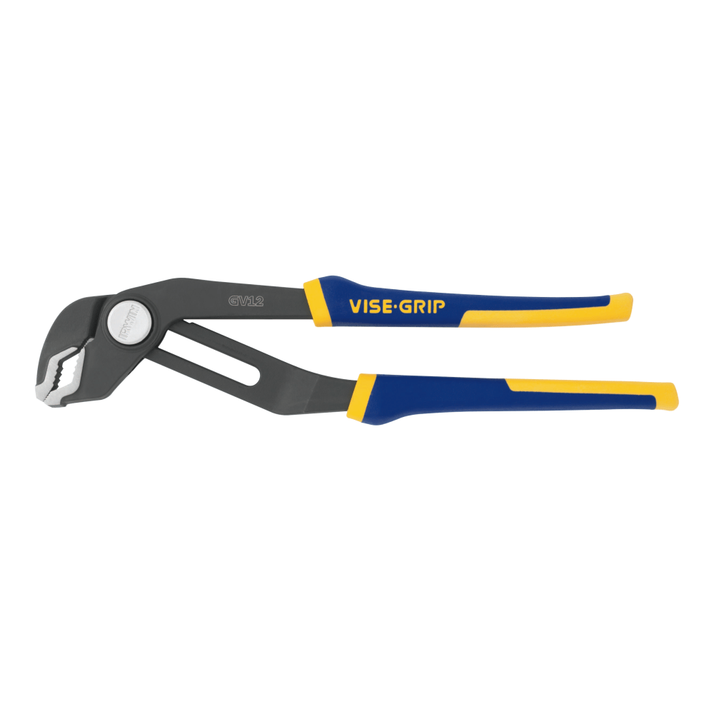 GrooveLock Pliers, 12 in, V Jaws, 19 Adj.