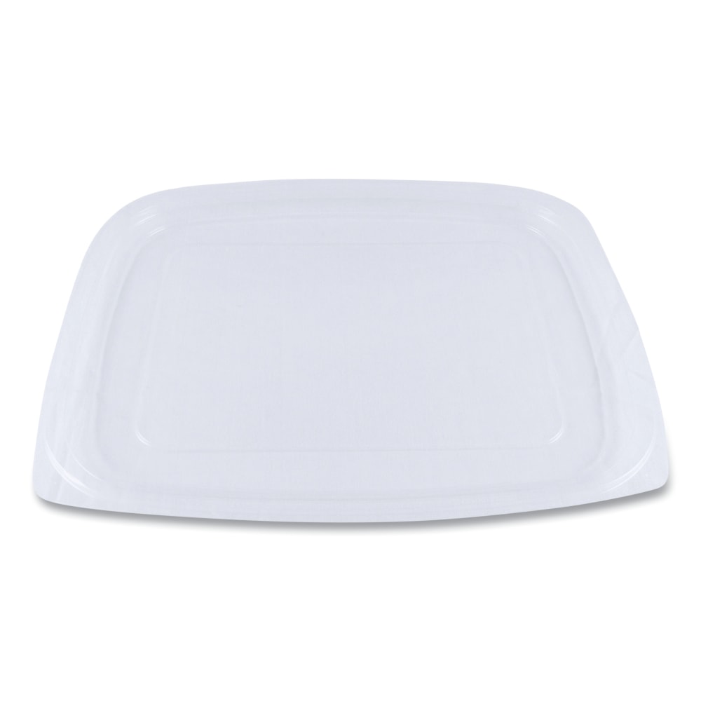 World Centric PLA Rectangular Deli Container Lids, 5/16inH x 6-1/2inW x 7-1/2inD, Clear, Pack Of 600 Lids