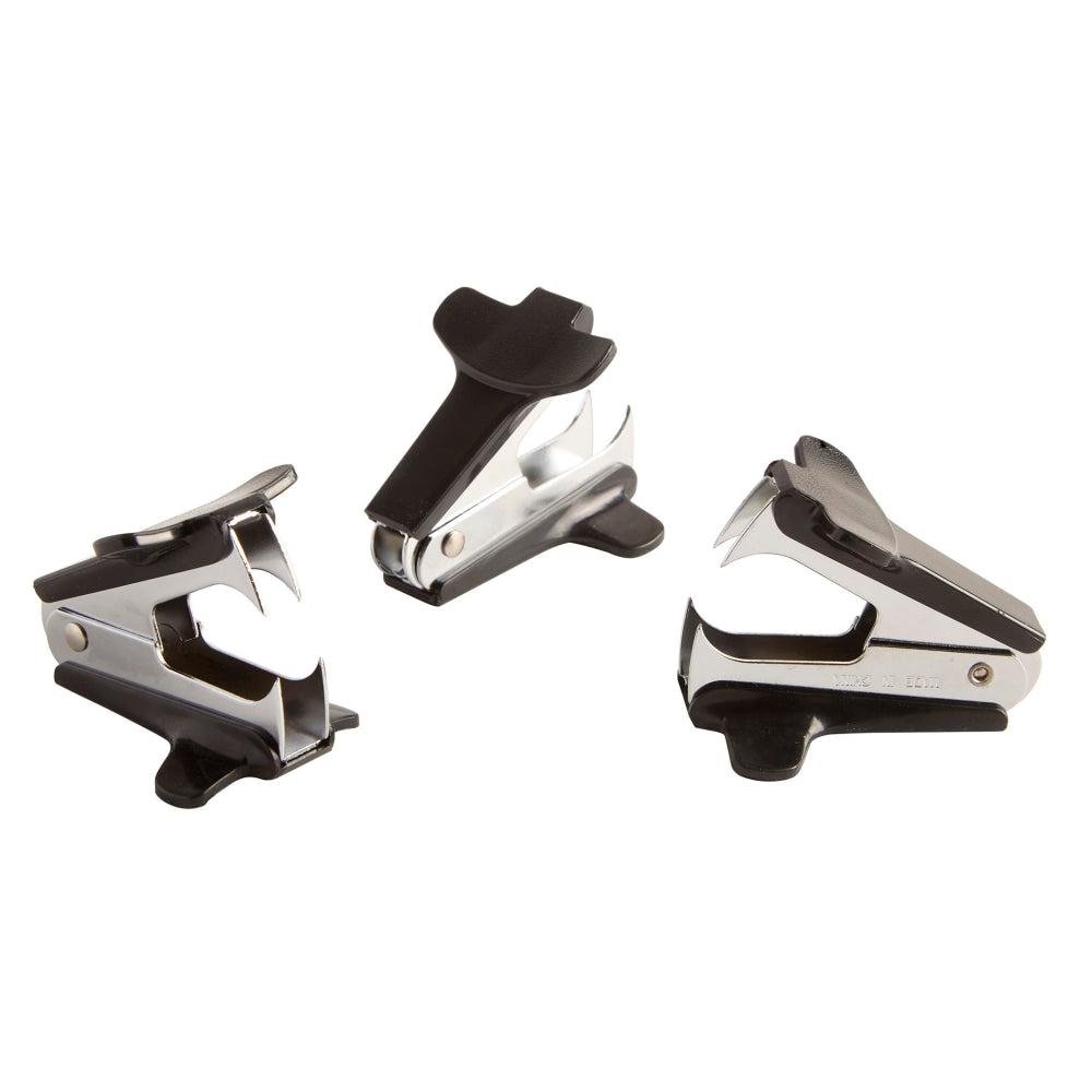 Office Depot Staple Removers, 2-3/10in, Black, Pack Of 3 Removers