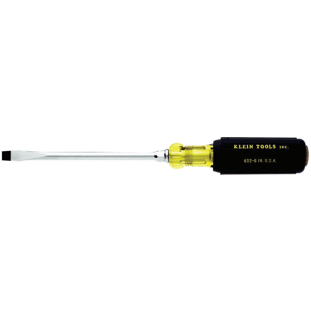 Klein Tools 5/16in Keystone Tip Heavy-Duty Round Shank Screwdriver, 6in