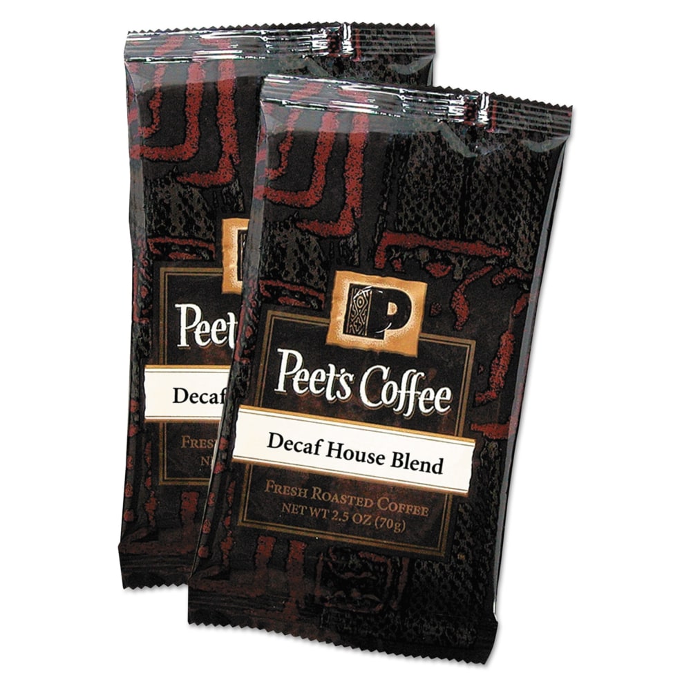 Peets Coffee & Tea Coffee Portion Packs, House Blend, Decaf, 2.5 Oz, Box Of 18 Frack Packs