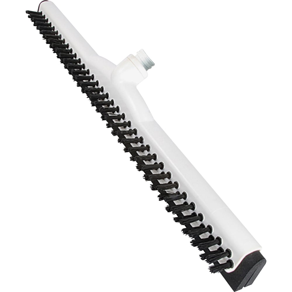 Ettore Wipe N Dry 18in Floor Squeegee, Rubber Blade, 2.5inH x 18inW x 3.5inL, Durable, Built-in Splash Guard, White, 1Each