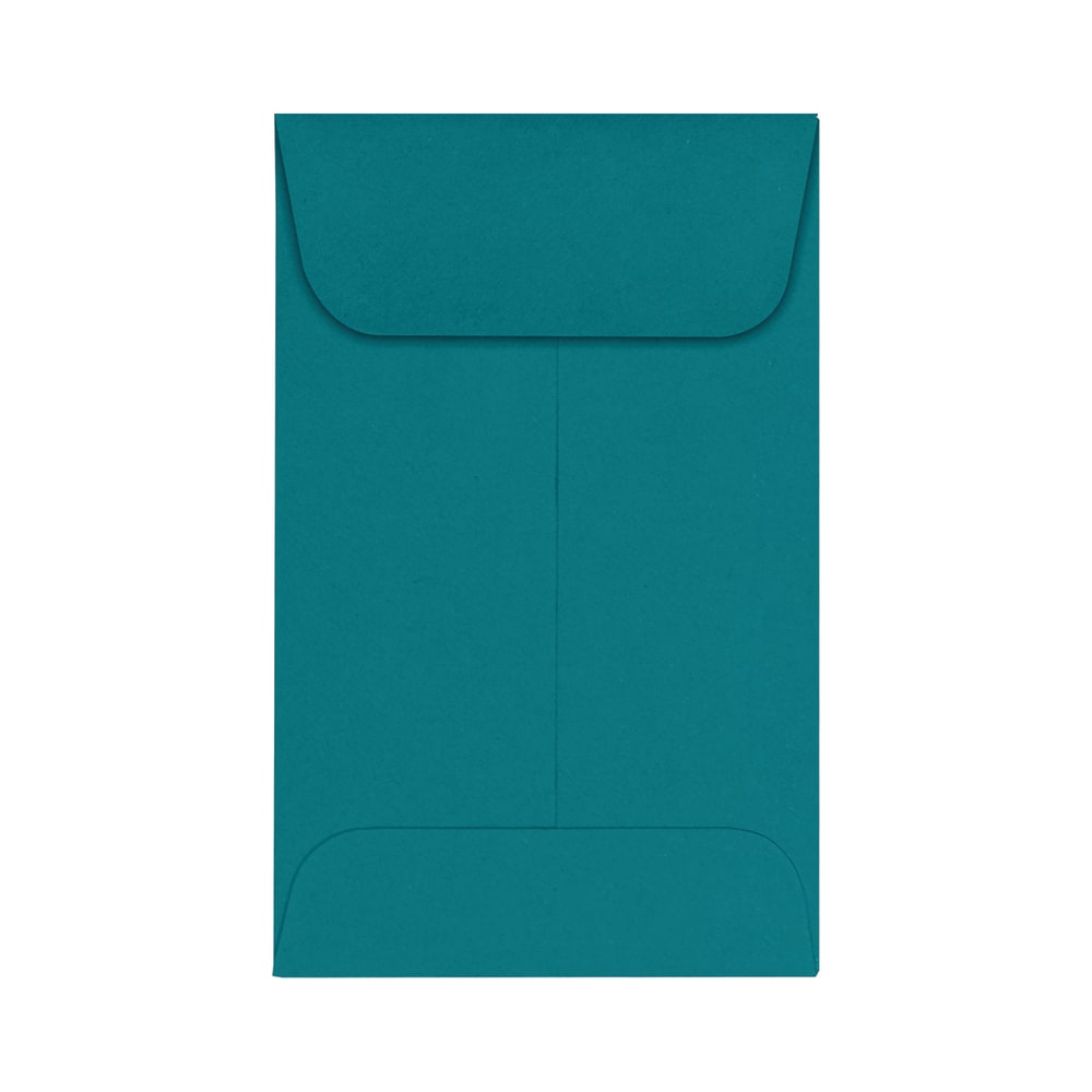 LUX Coin Envelopes, #1, Gummed Seal, Teal, Pack Of 1,000