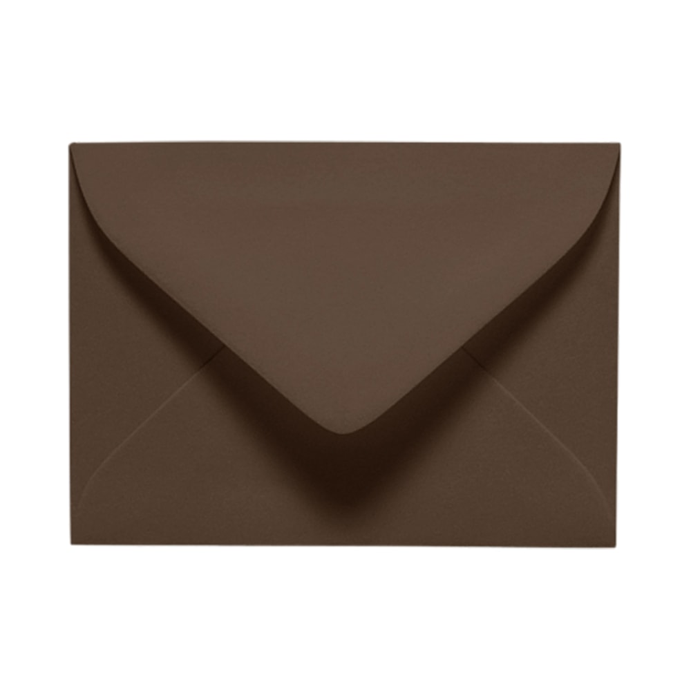 LUX Mini Envelopes, #17, Gummed Seal, Chocolate Brown, Pack Of 50